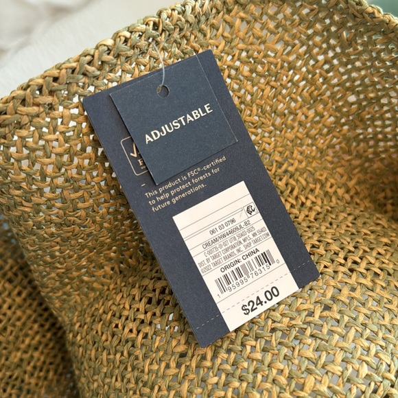 NWT American Threads cowboy straw beach hat - Picture 6 of 7